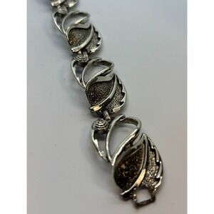 Vintage Bracelet Silver Tone Metal Intricate Texture Sarah Coventry